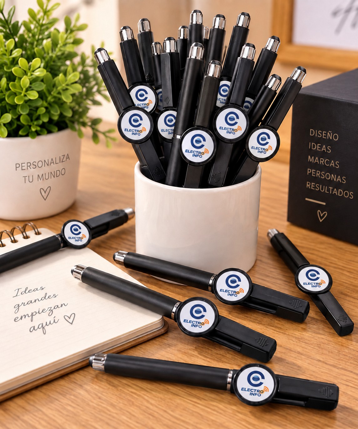 Bolígrafos y merchandising empresarial personalizado