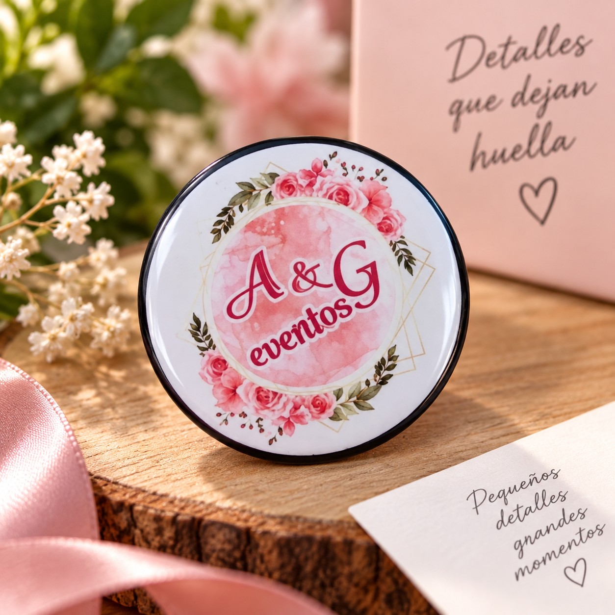 Espejos y souvenirs personalizados para eventos
