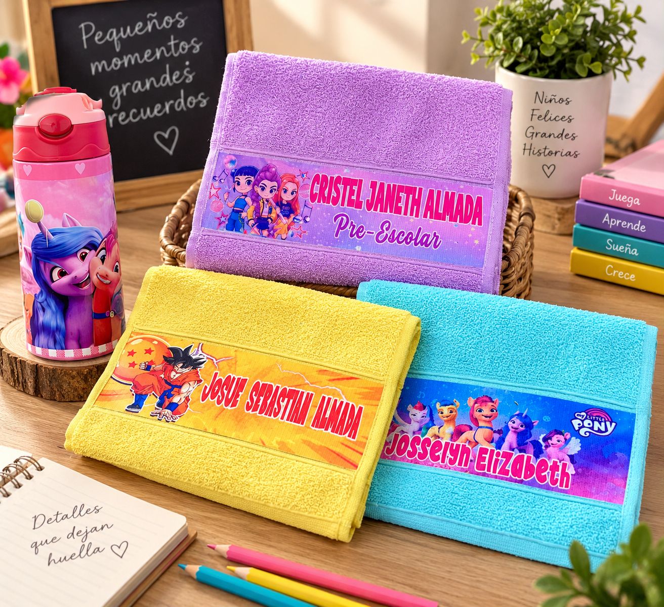 Toallas personalizadas con nombre